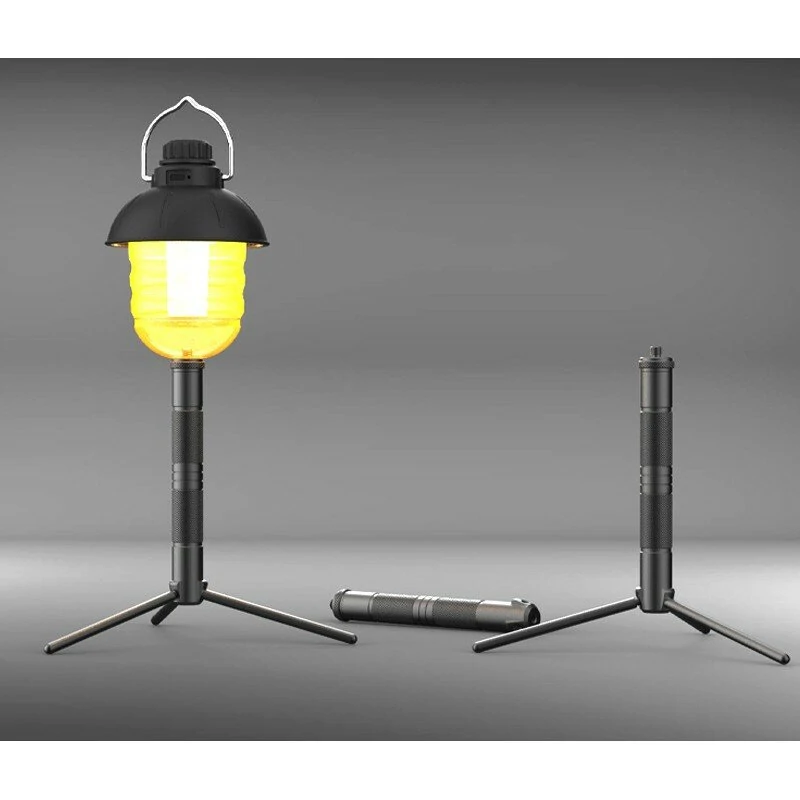 (image for) Aluminum Lantern Stand Camping Lamp Pole for Astrolux® CL01 Foldable Light Support Holder Lamp Bracket Camera Phone Tripod Stand For Picnic