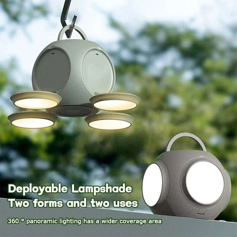 (image for) IPRee® Multifunctional Outdoor Camping Light Retro Handheld Portable LED Wireless Emergency Lighting Foldable Tent Light Camping Light
